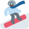Snowboarder - Black emoji on Twitter